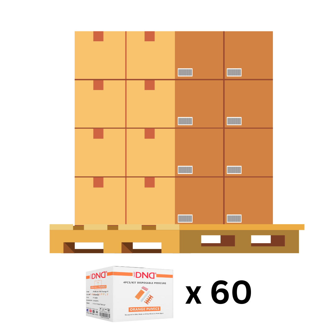 Dnd disposable pedicure kit 4 orange 200/case - 60/case per