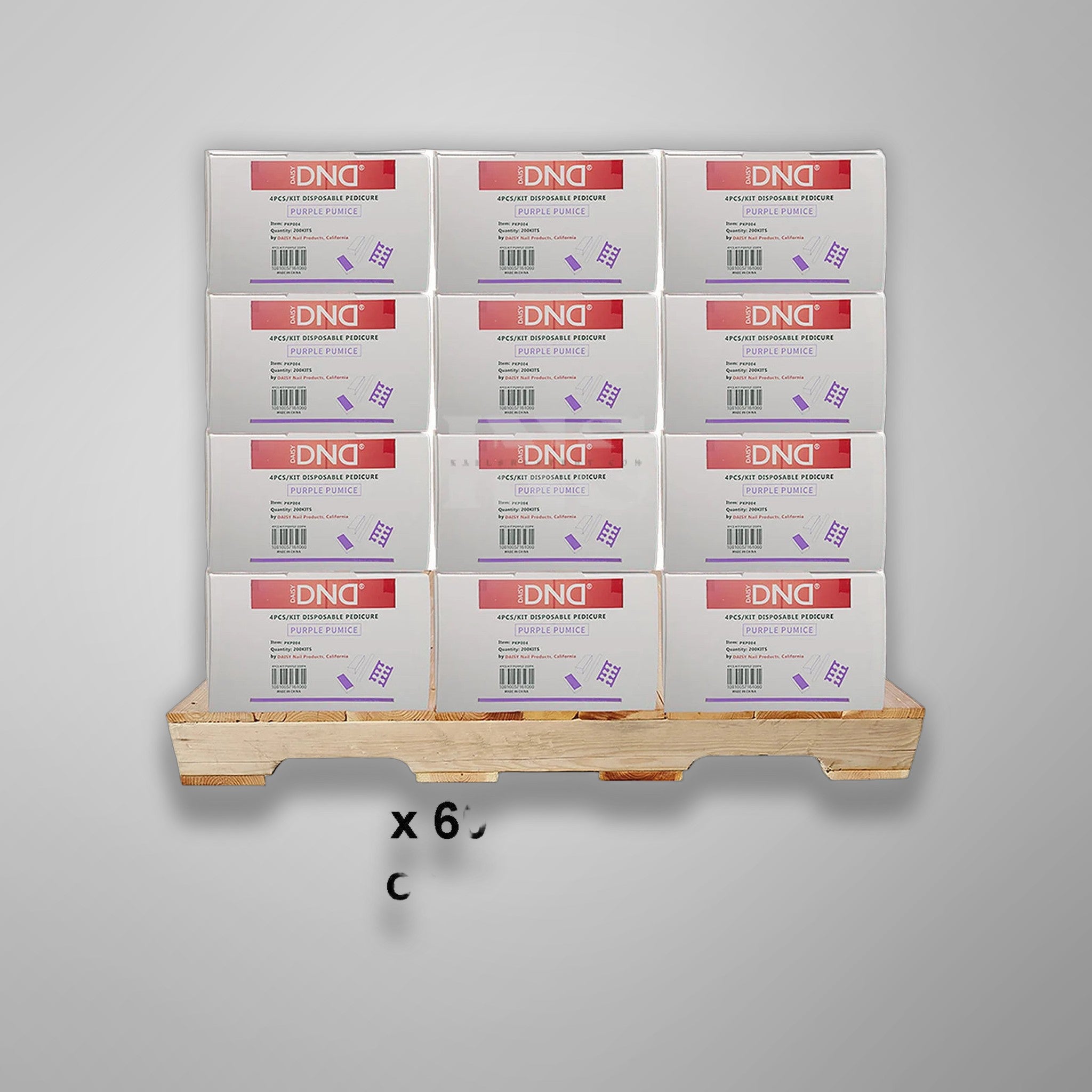 DND Disposable Pedicure Kit 4in1 200/Box - 60/Case per PALLET (W1)