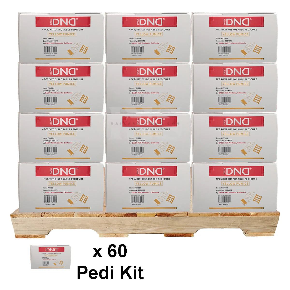 Dnd disposable pedicure kit 4in1 200/box - 60/case per