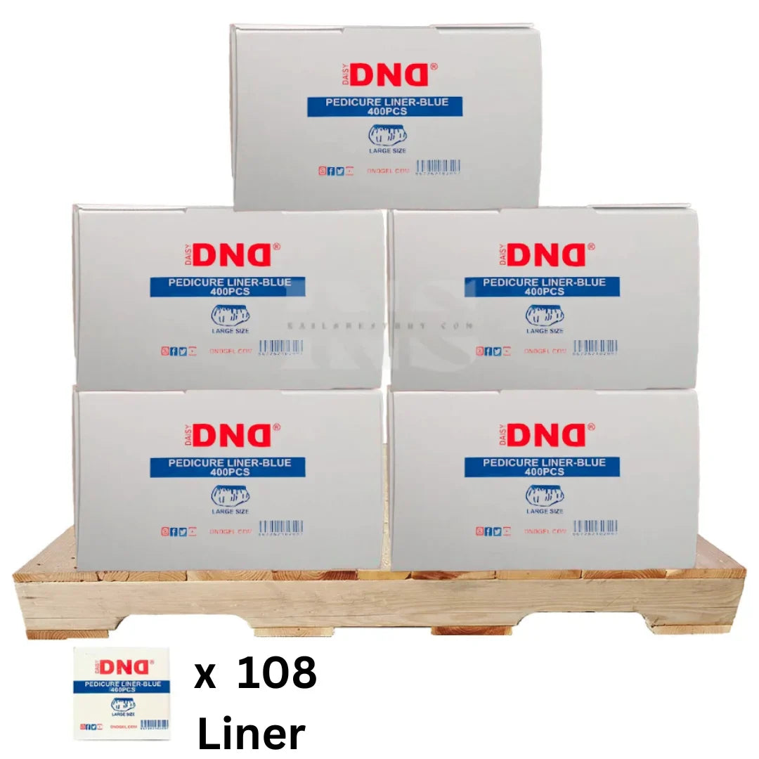 Dnd disposable pedicure liner blue 400/box - 108/pallet