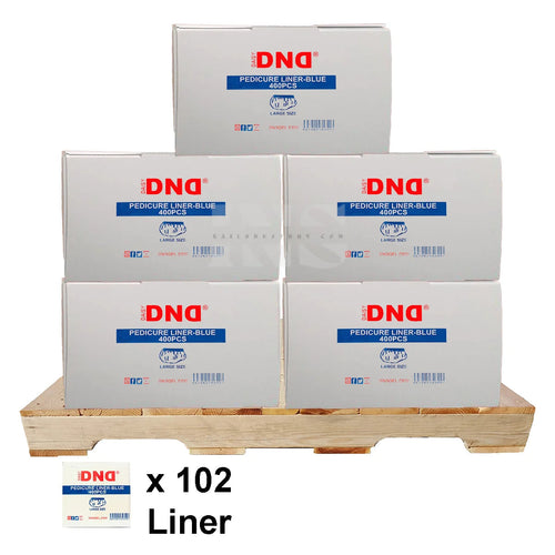DND Disposable Pedicure Liner Blue 400/Box - 102/Pallet (W1)