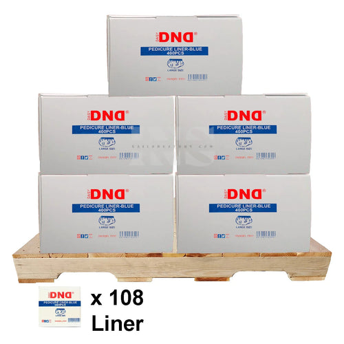 DND Disposable Pedicure Liner Blue 400/Box - 108/Pallet (W2)