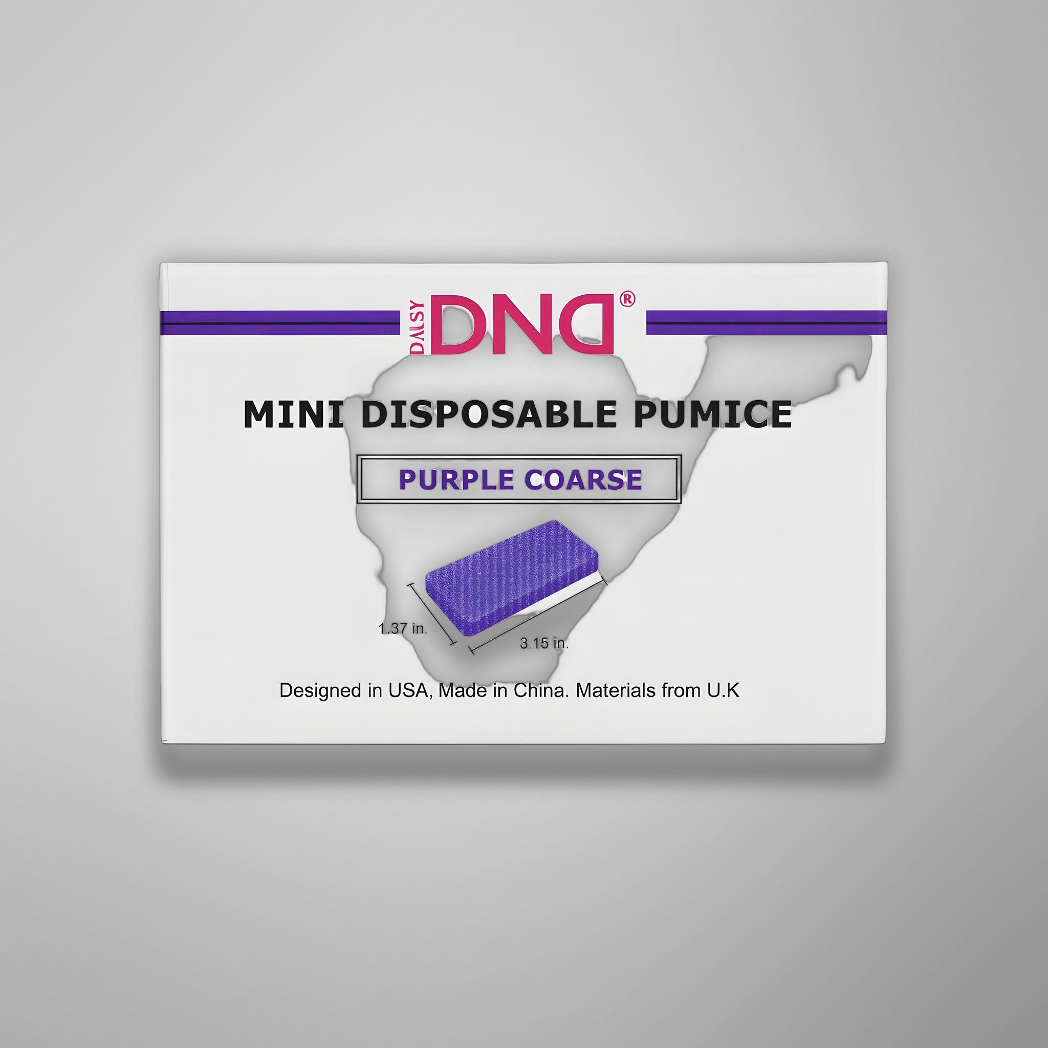 DND Disposable Purple Mini Pumice 1600/Box