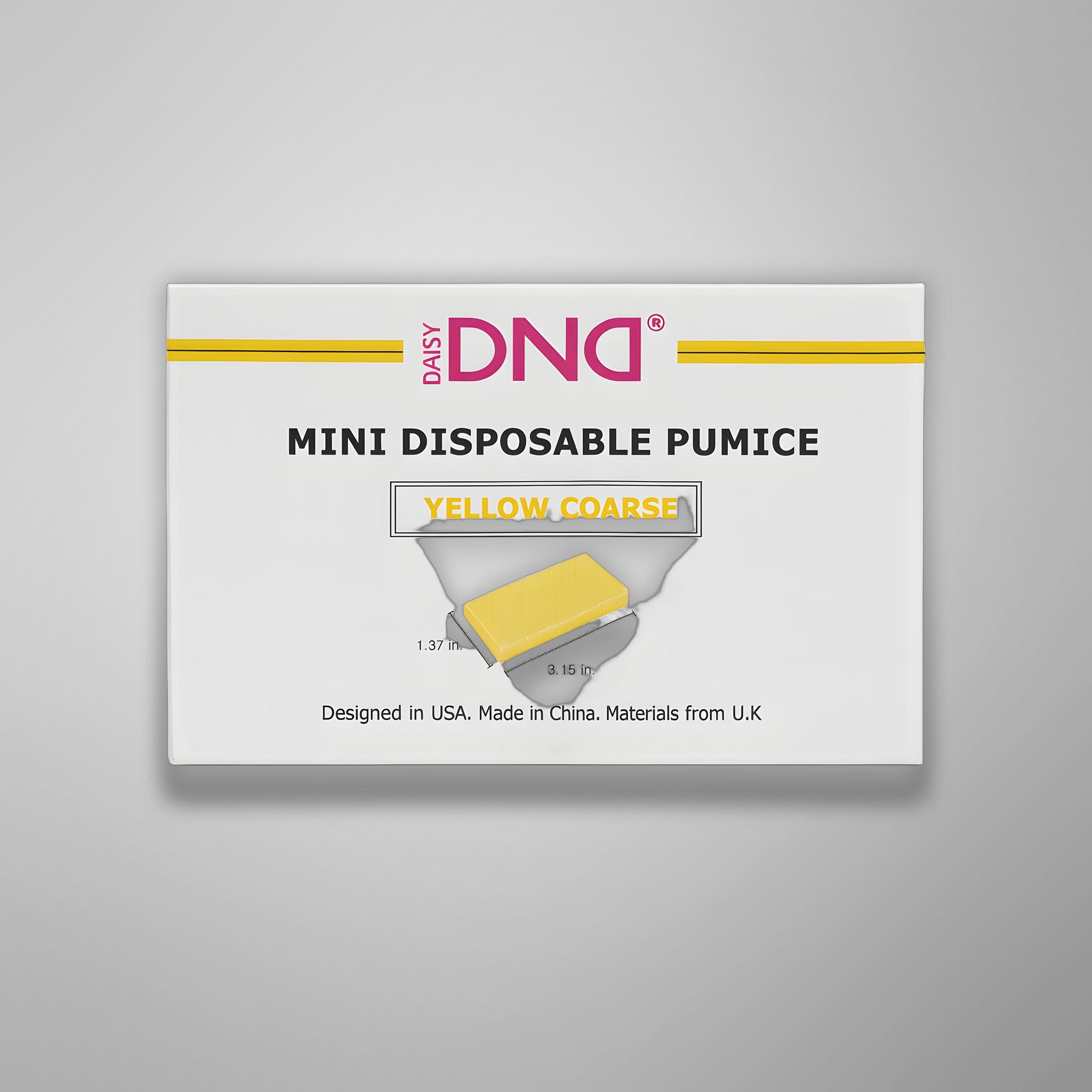 DND Disposable Yellow Mini Pumice 1600/Box