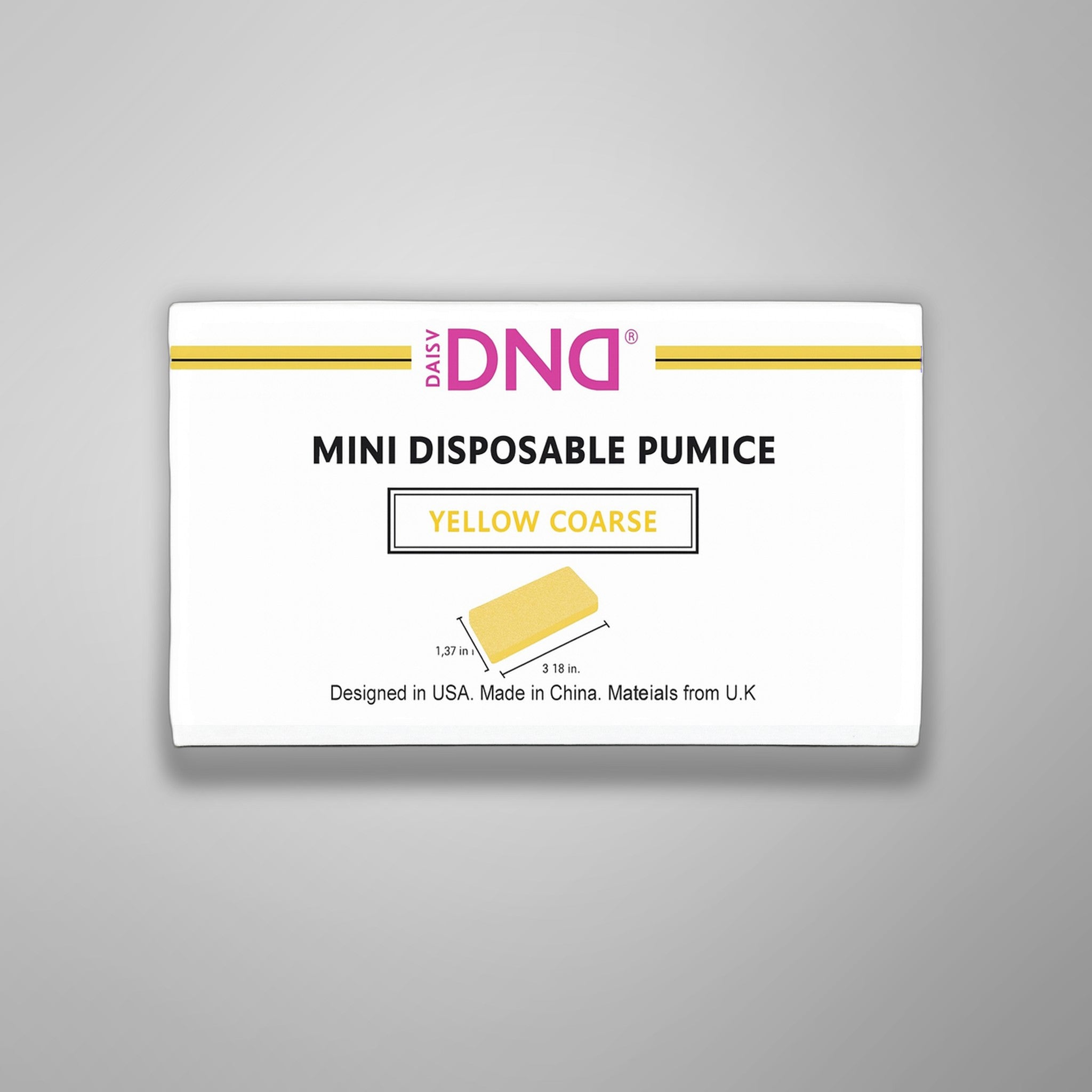 DND Disposable Yellow Pumice Mini 400/Box