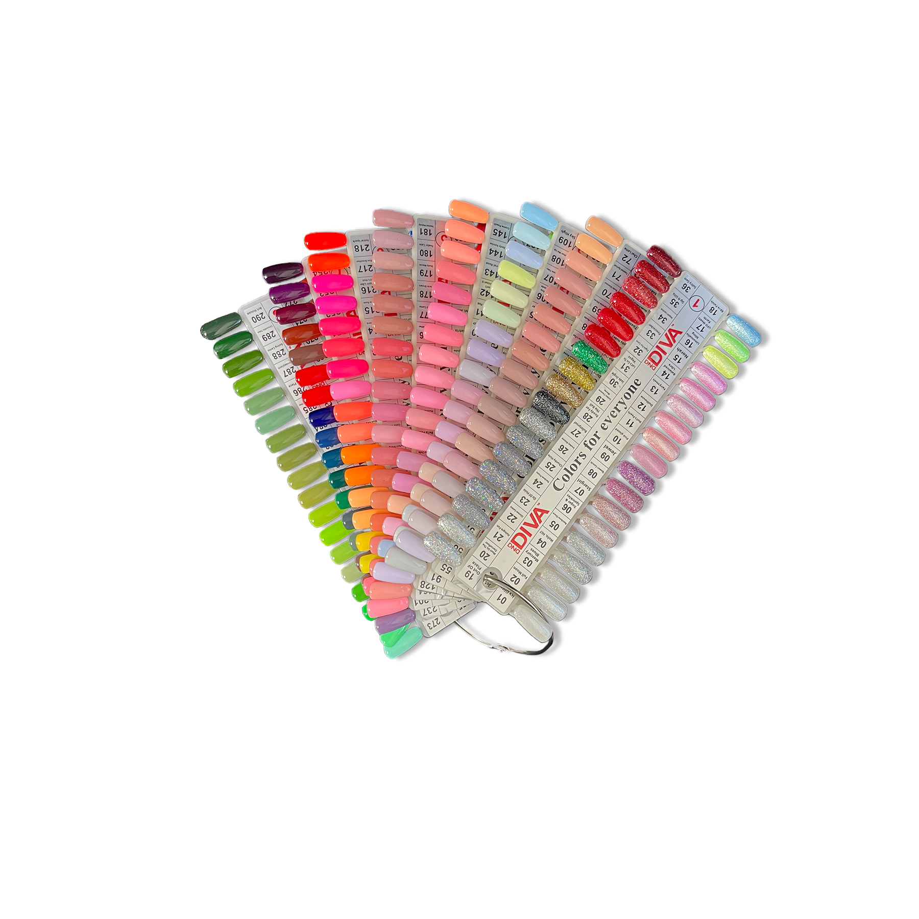 Dnd diva color sample chart 1 - 8 - color chart