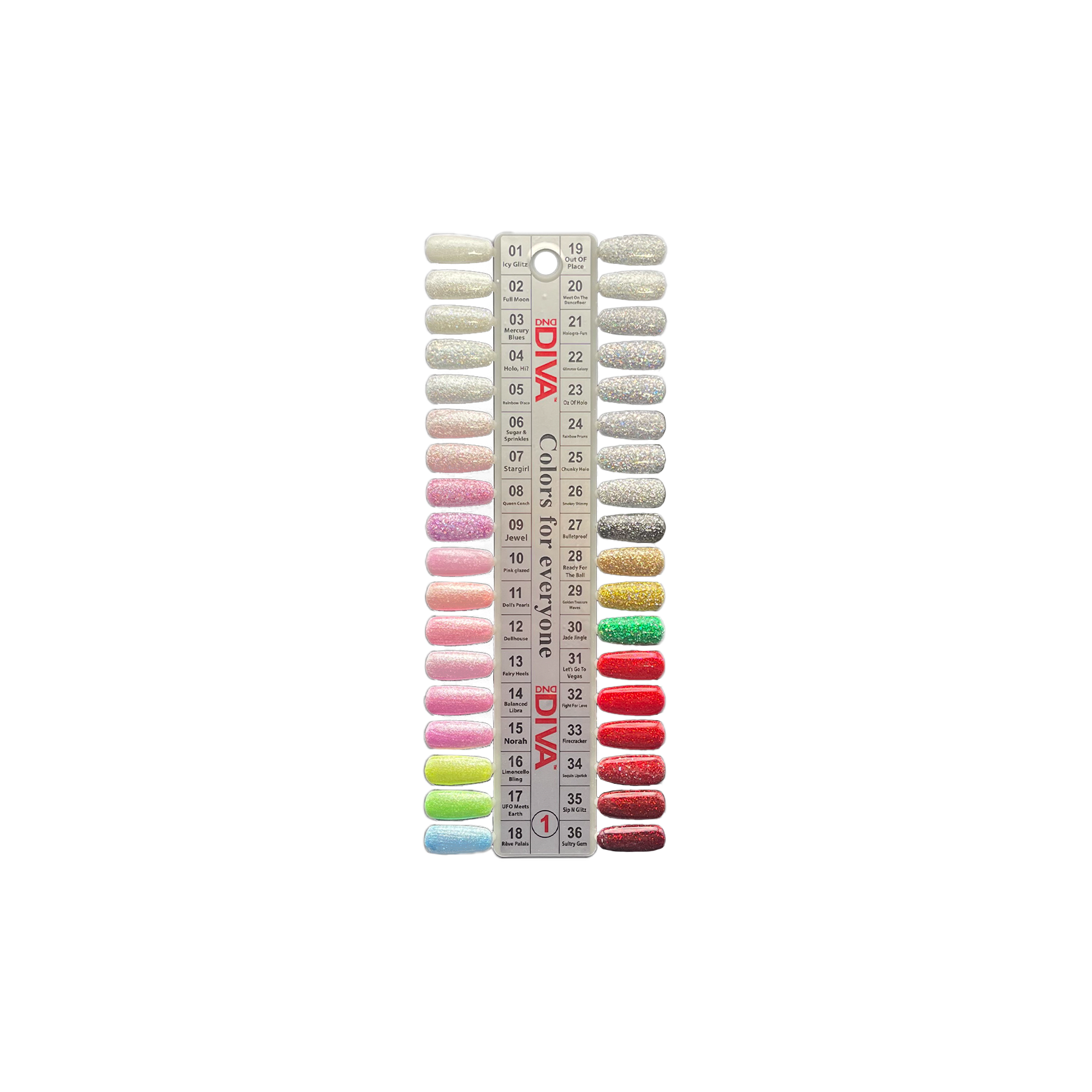 Dnd diva color sample chart 1 - color chart