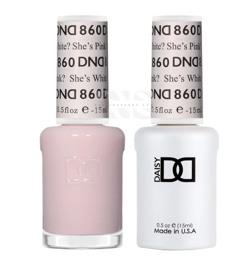 DND Duo Gel - 860 She’s White? She’s Pink? - Gel Polish