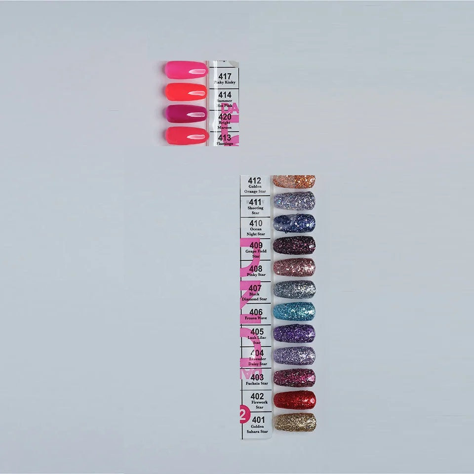 Dnd duo gel set 1 (401-418) - gel polish