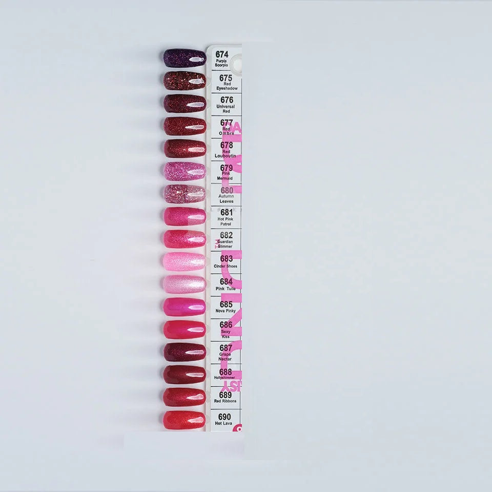 Dnd duo gel set 16 (673-690) - gel polish