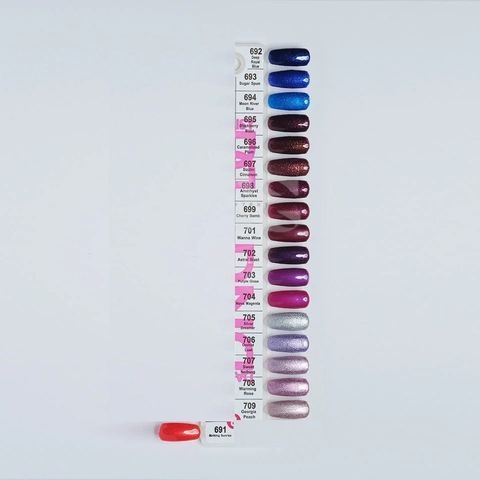 Dnd duo gel set 17 (691-709) - gel polish