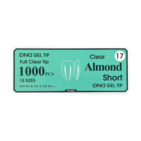 Dnd gel clear almond tips 1000pcs/box