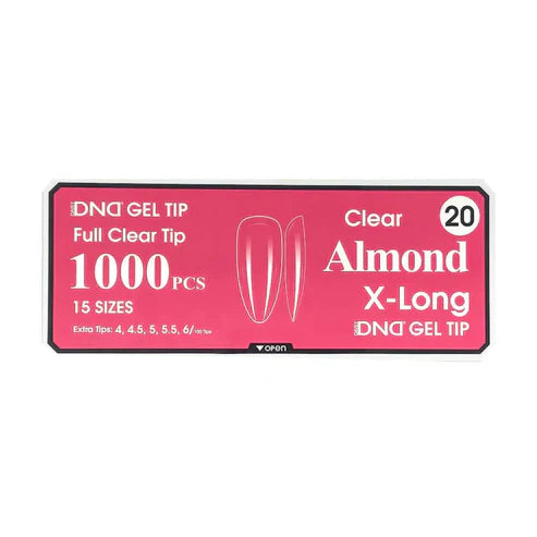 Dnd gel clear almond tips 1000pcs/box