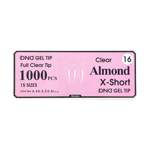 Dnd gel clear almond tips 1000pcs/box