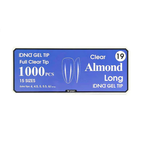 Dnd gel clear almond tips 1000pcs/box