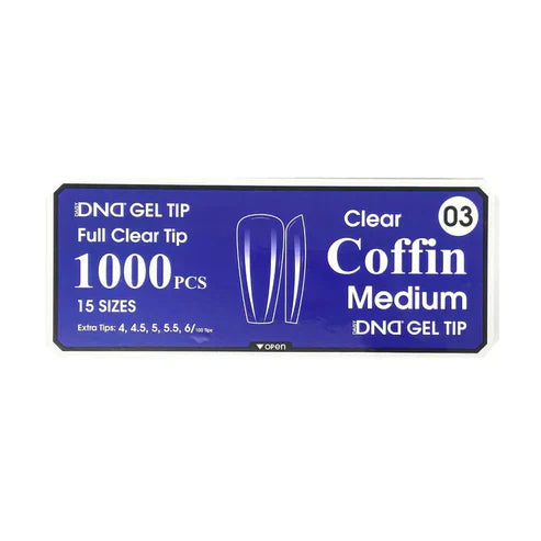 Dnd gel clear coffin tips 1000pcs/box