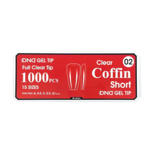 Dnd gel clear coffin tips 1000pcs/box