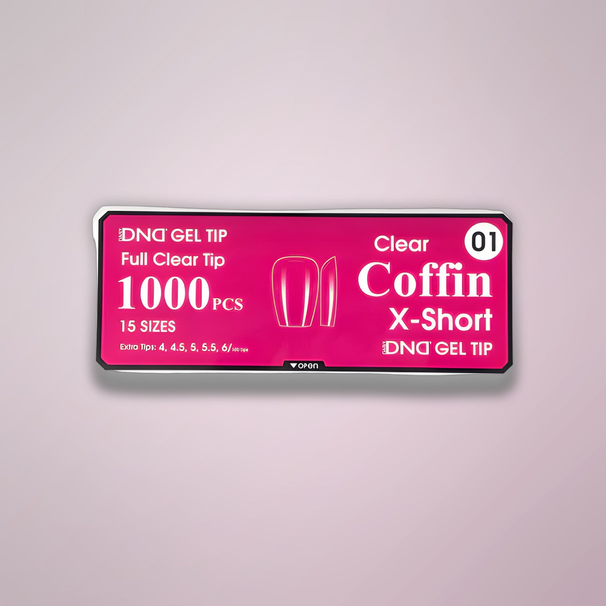DND Gel Clear Coffin Tips 1000pcs/Box