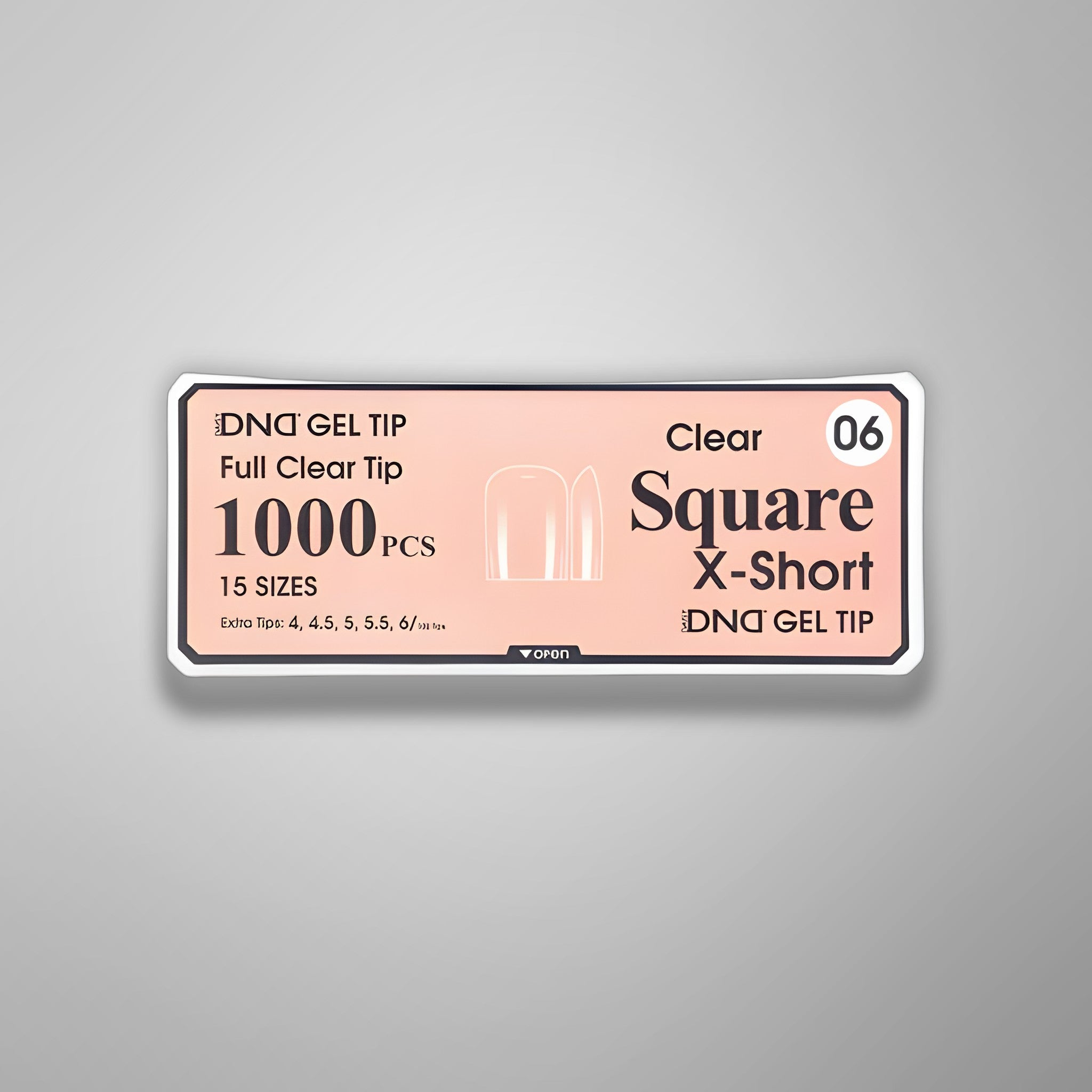 DND Gel Clear Square Tips 1000pcs/Box