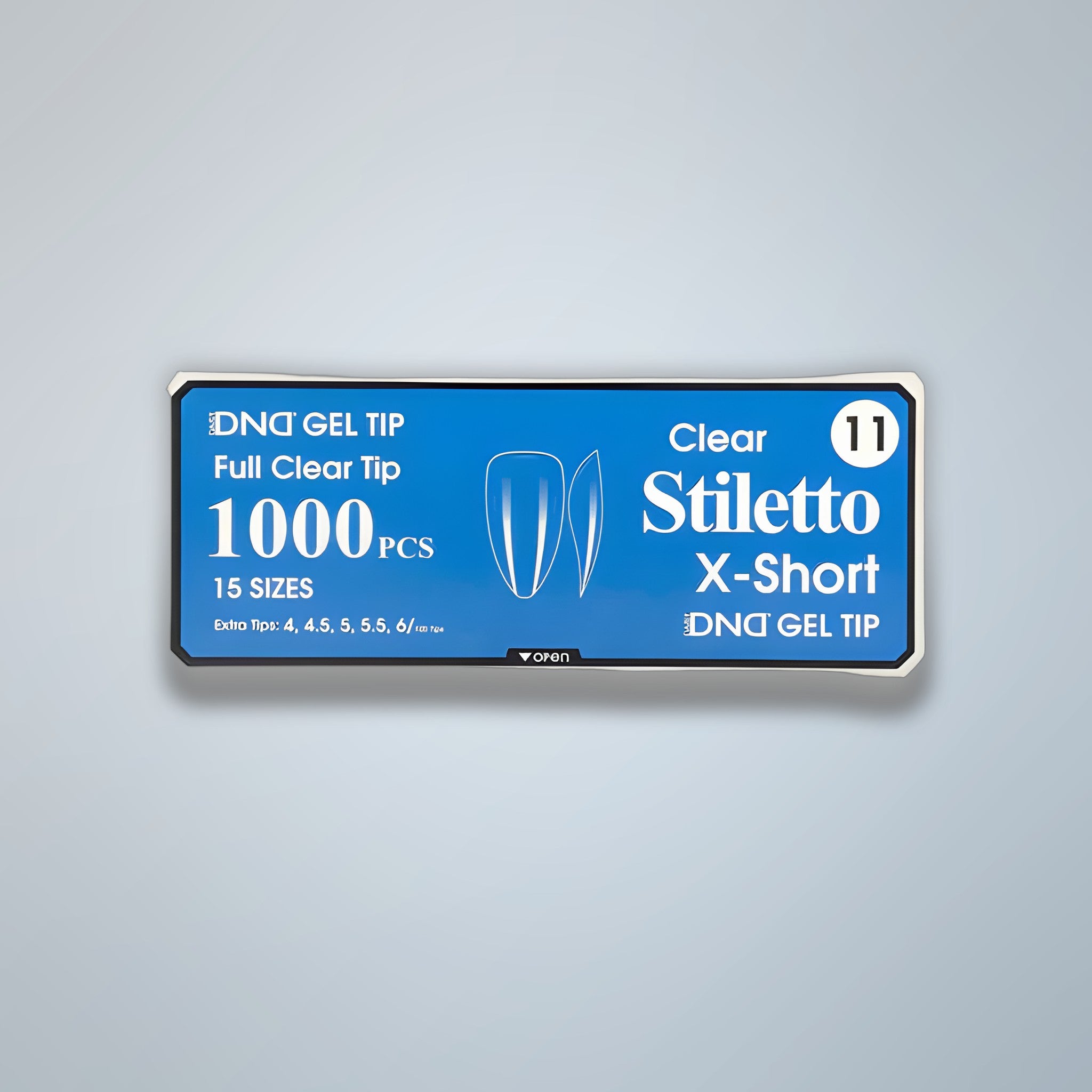 DND Gel Clear Stilleto Tips 1000pcs/Box