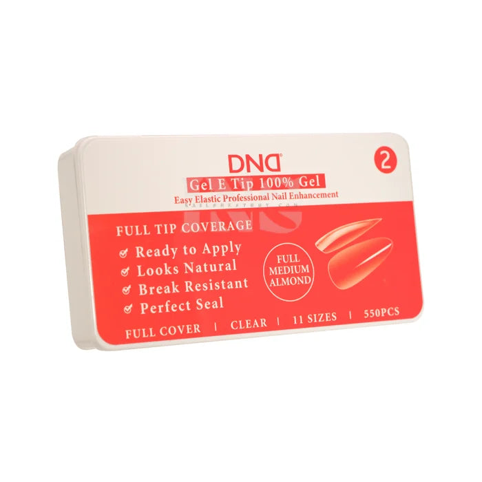 DND Gel E Tip in Box #2 - Full Medium Almond - Nail Tips