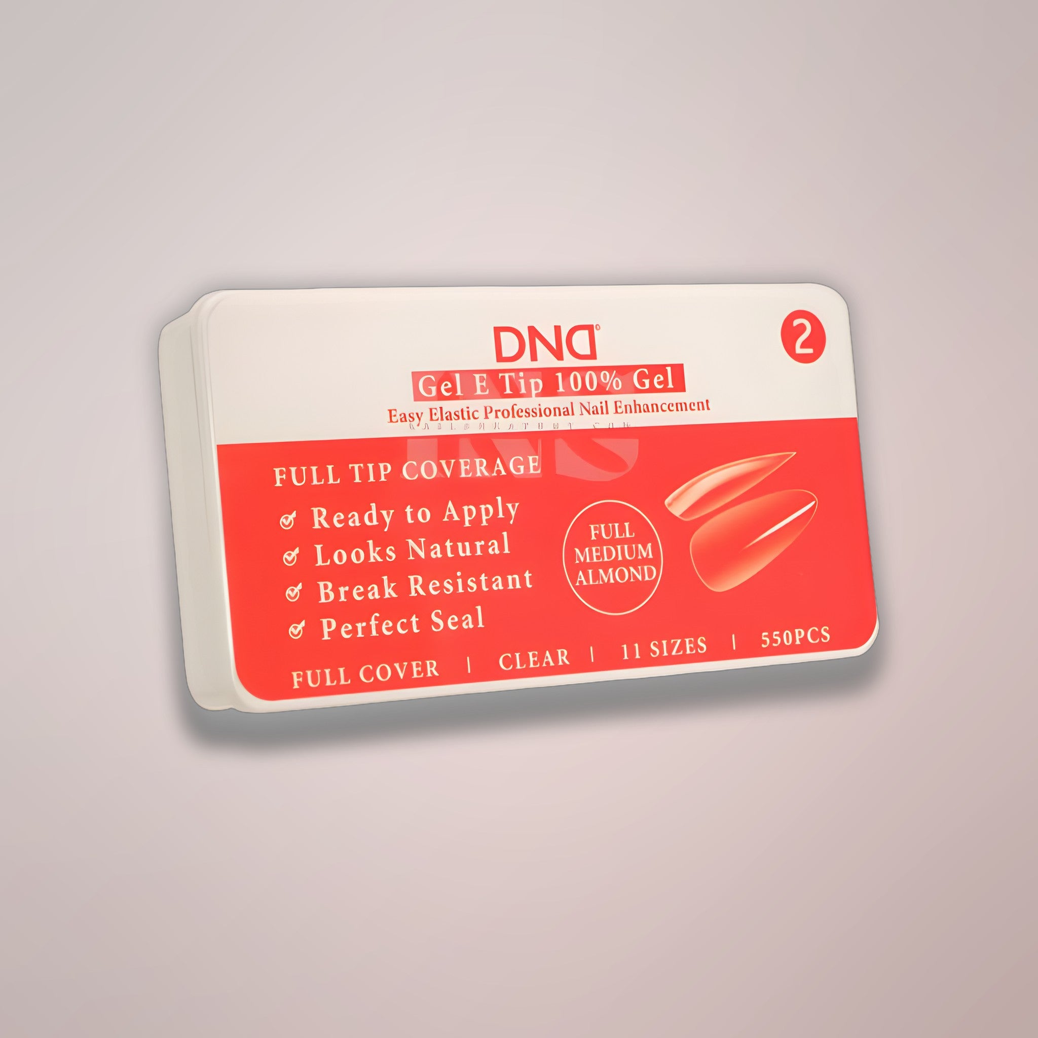 DND Gel E Tip in Box #2 - Full Medium Almond
