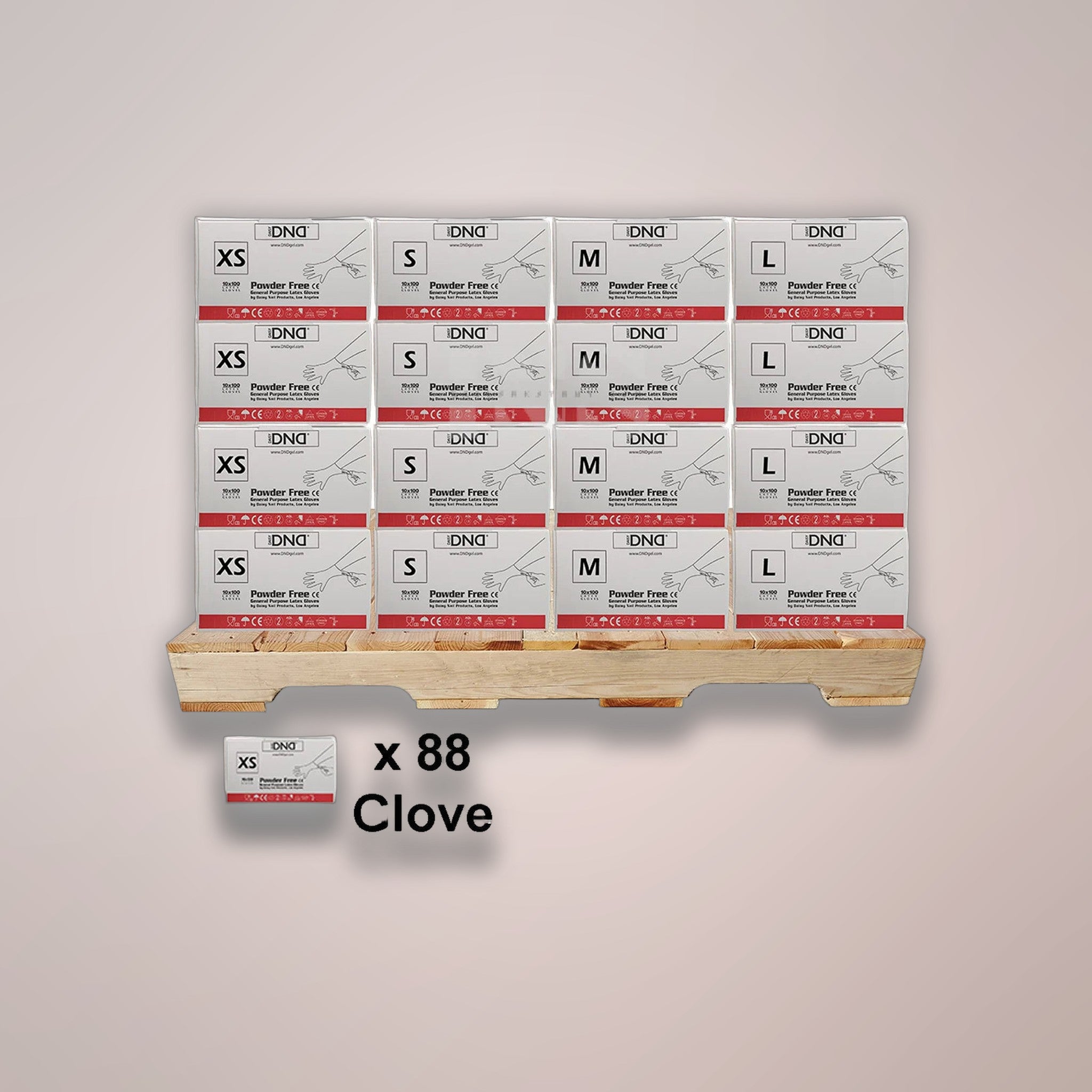 DND Latex Gloves 10/Case - 88/Case per PALLET (W2)