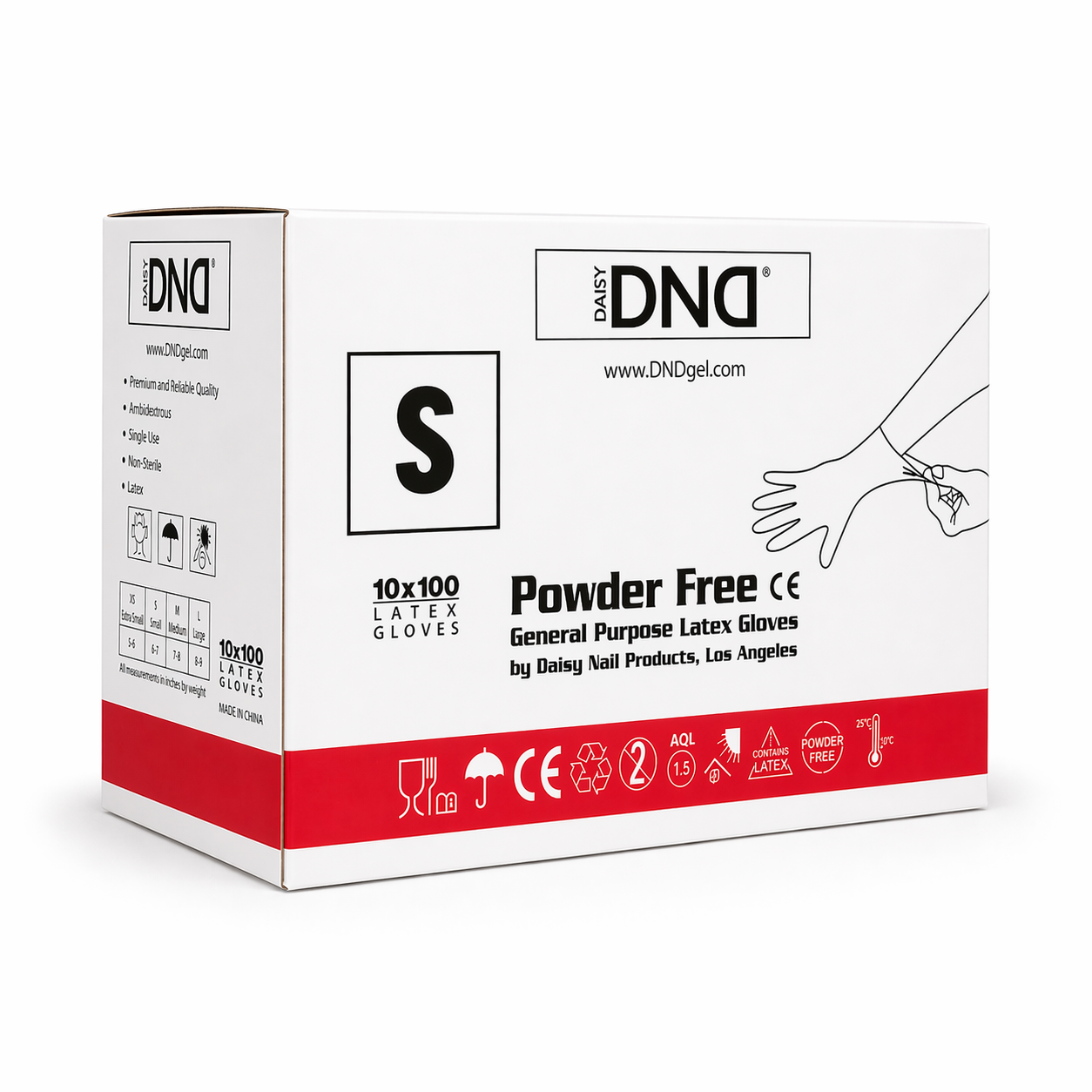 Dnd latex gloves 10/box - small - gloves