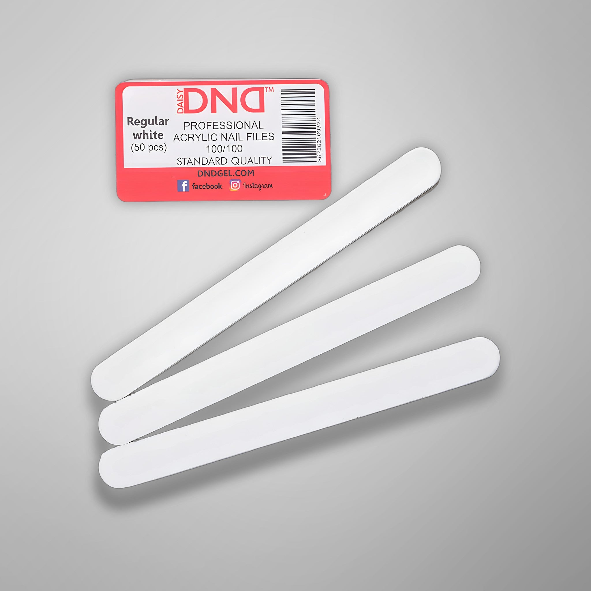 DND Mini Nail File 100/100 White 50/pk