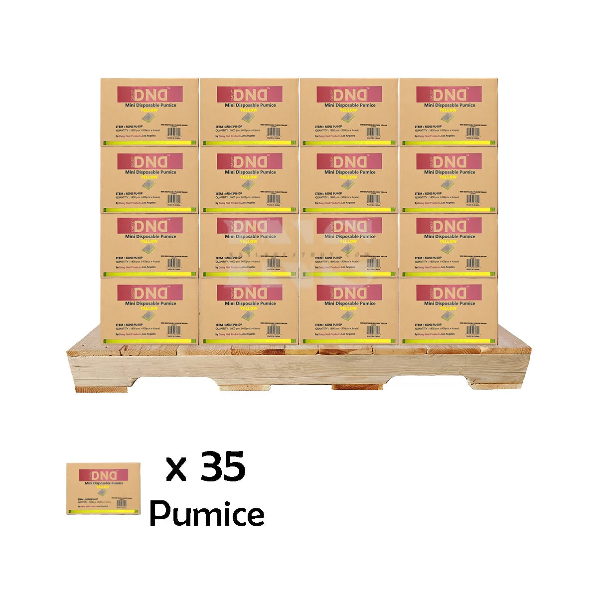 DND Mini Pumice Yellow 1600/Case - 35/Case per PALLET (W2) -