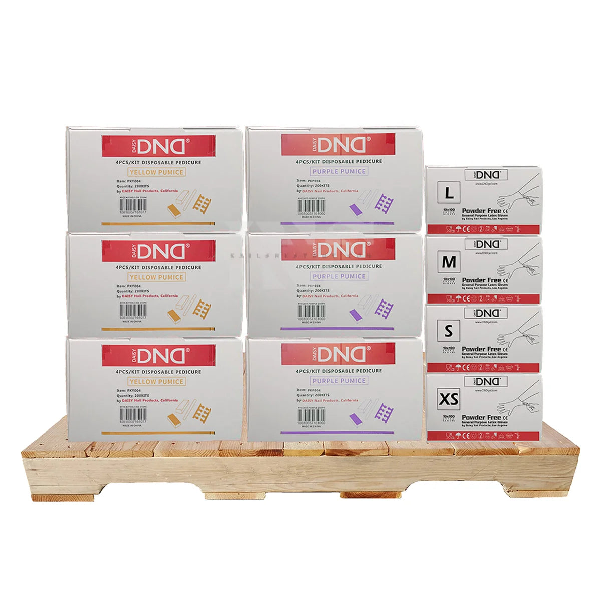 DND Pedi Kit (30 Boxes) & Latex Glove (44 Cases) PALLET (W2)