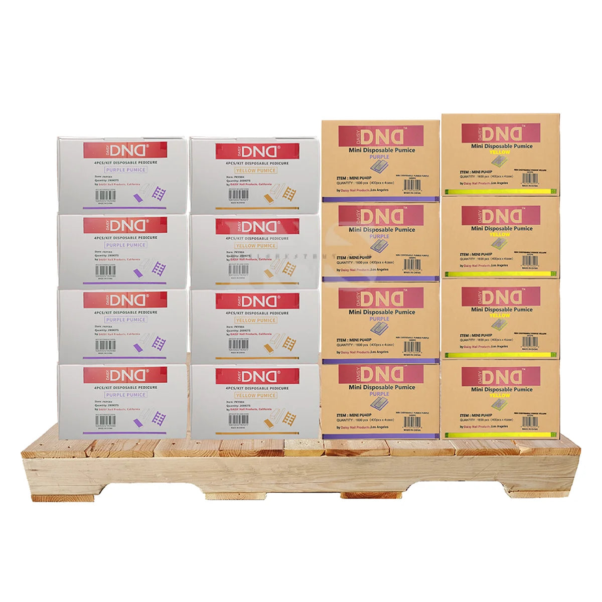 DND Pedi Kit (30 Boxes) & Mini Pumice (17 Cases) PALLET (W2)