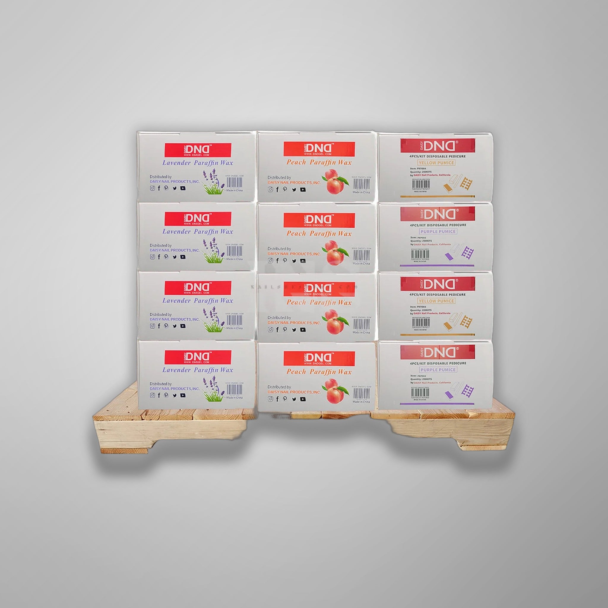 DND Pedicure Kit (30 Boxes) & Paraffin Wax (21 Cases) PALLET (W2) Mix #7