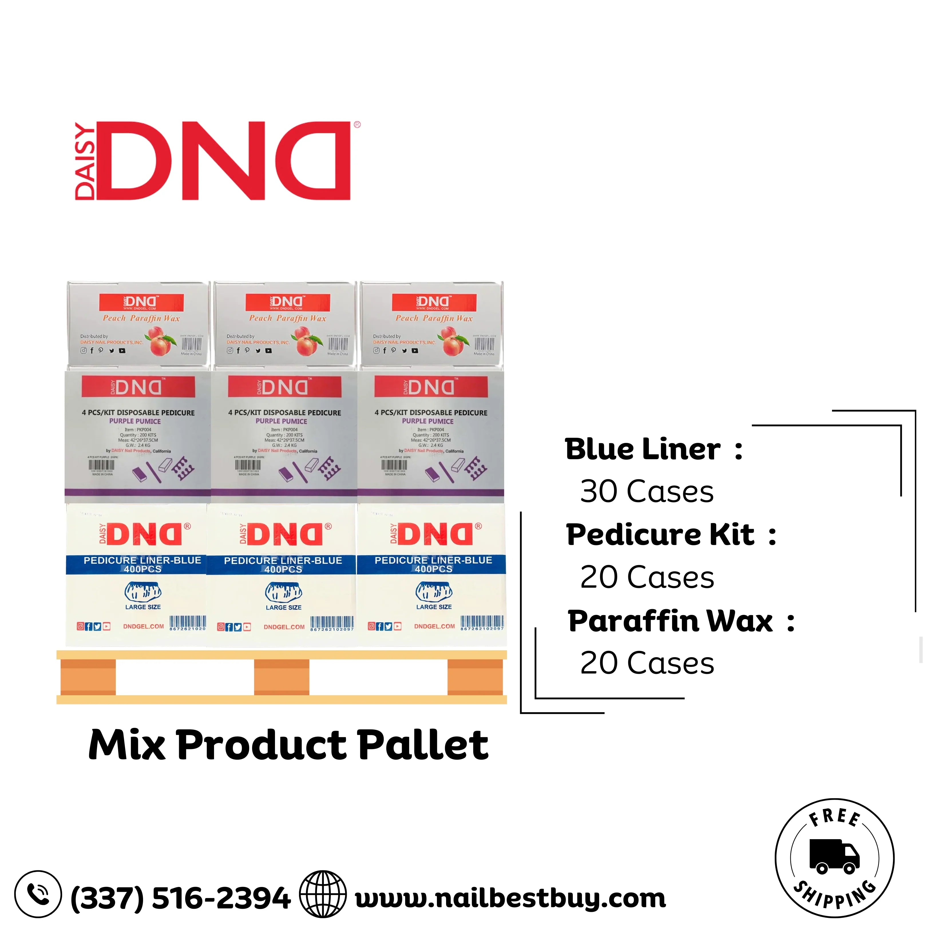 Dnd pedi liner (30 boxes) pedi kit (20 boxes) paraffin (20