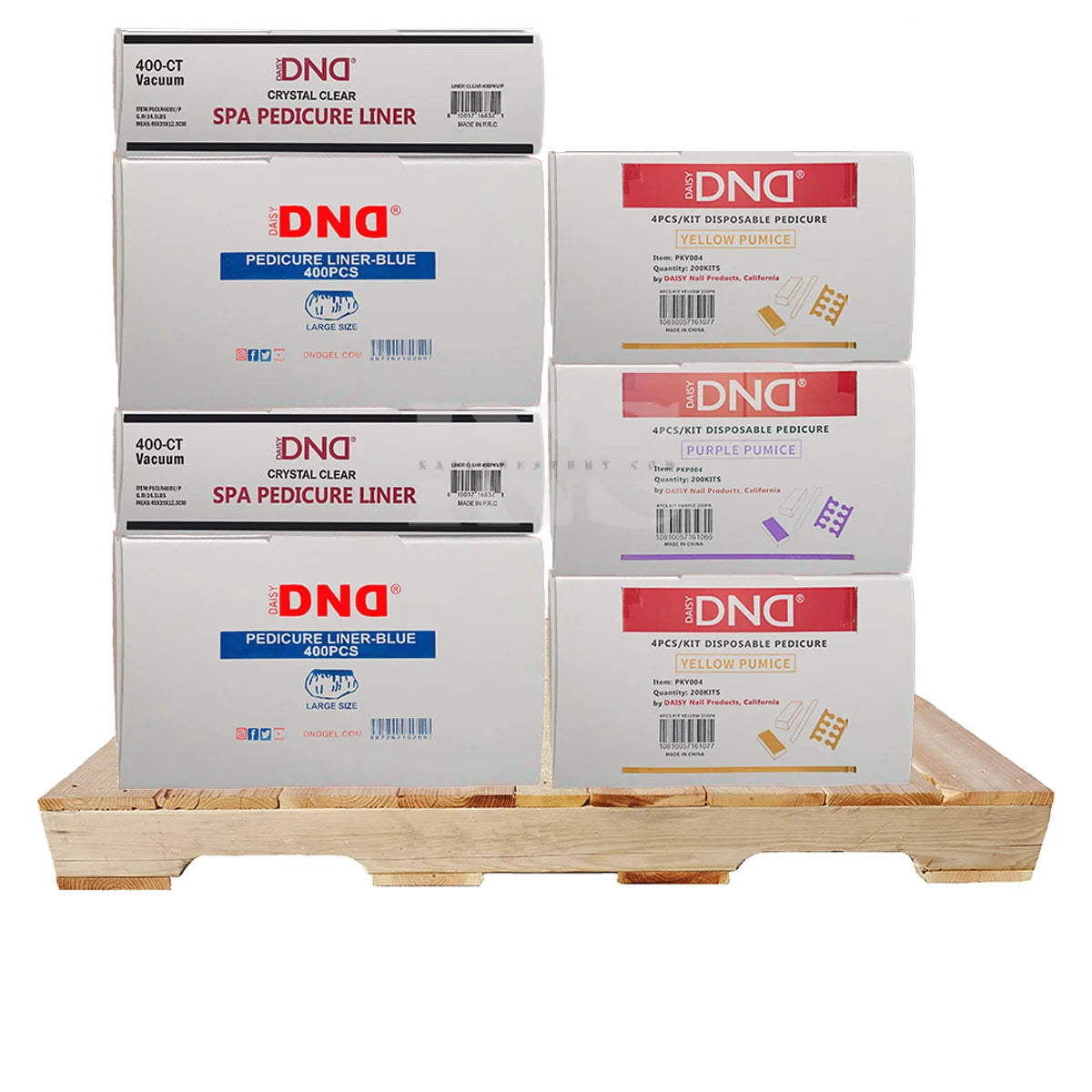 DND Pedi Liner (54 Boxes) & Pedi Kit (30 boxes) PALLET (W2)