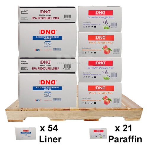 DND Pedi Liner (54 Boxes) & Paraffin Wax (21 Cases) PALLET (W2)