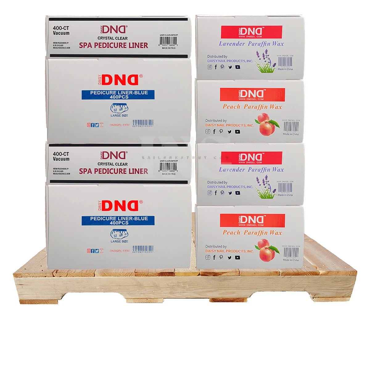 DND Pedi Liner (54 Boxes) & Paraffin Wax (21 Cases) PALLET