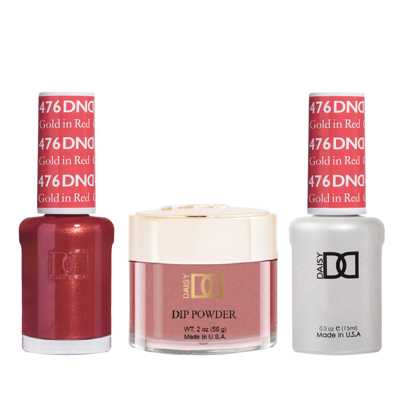 Dnd trio - 476 gold in red - gel polish