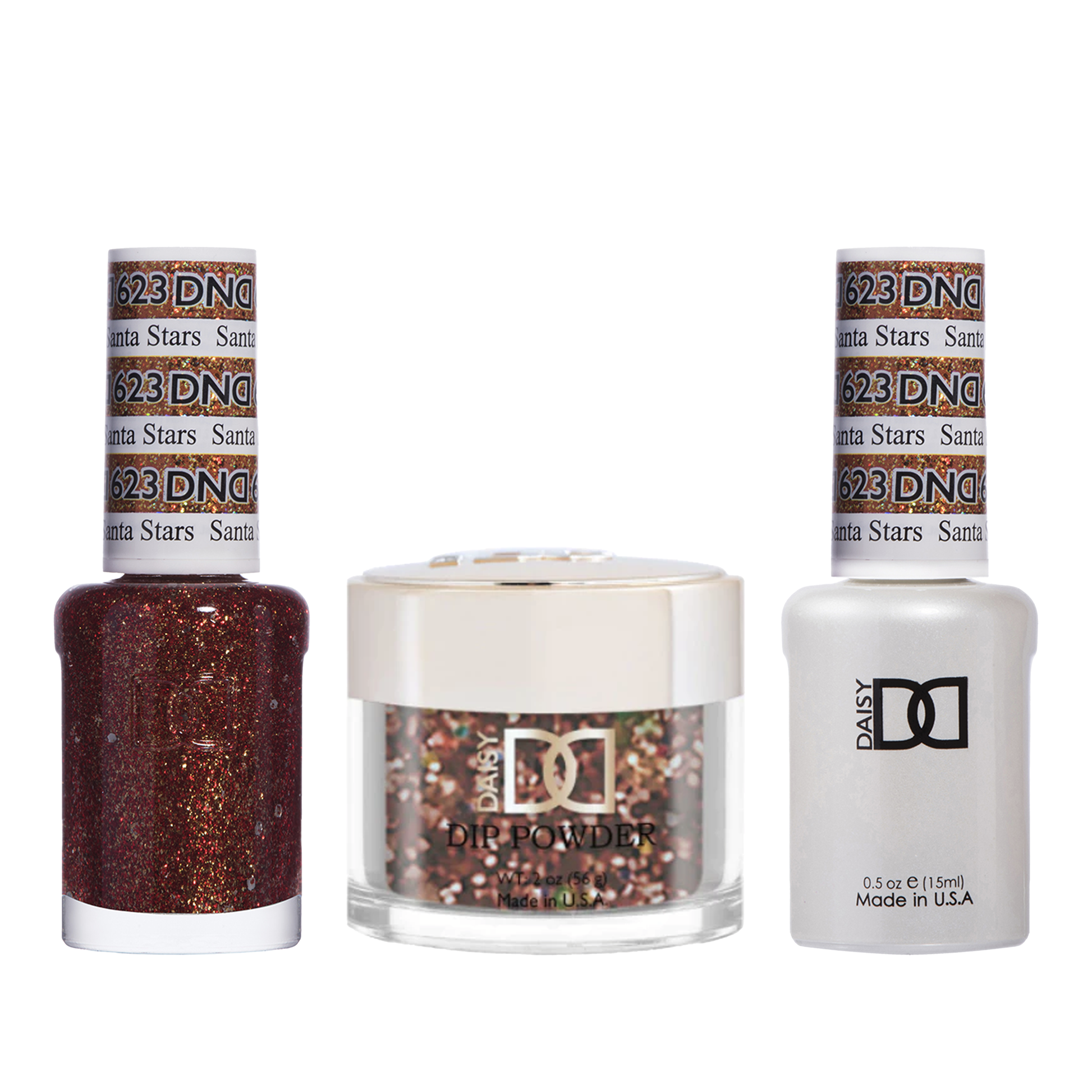 Dnd trio - 623 santa stars - gel polish