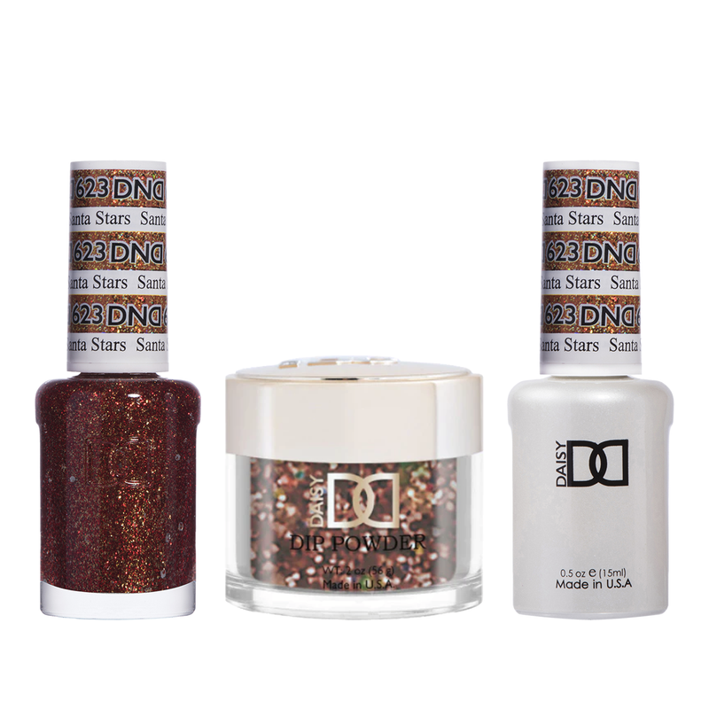 Dnd trio - 623 santa stars - gel polish