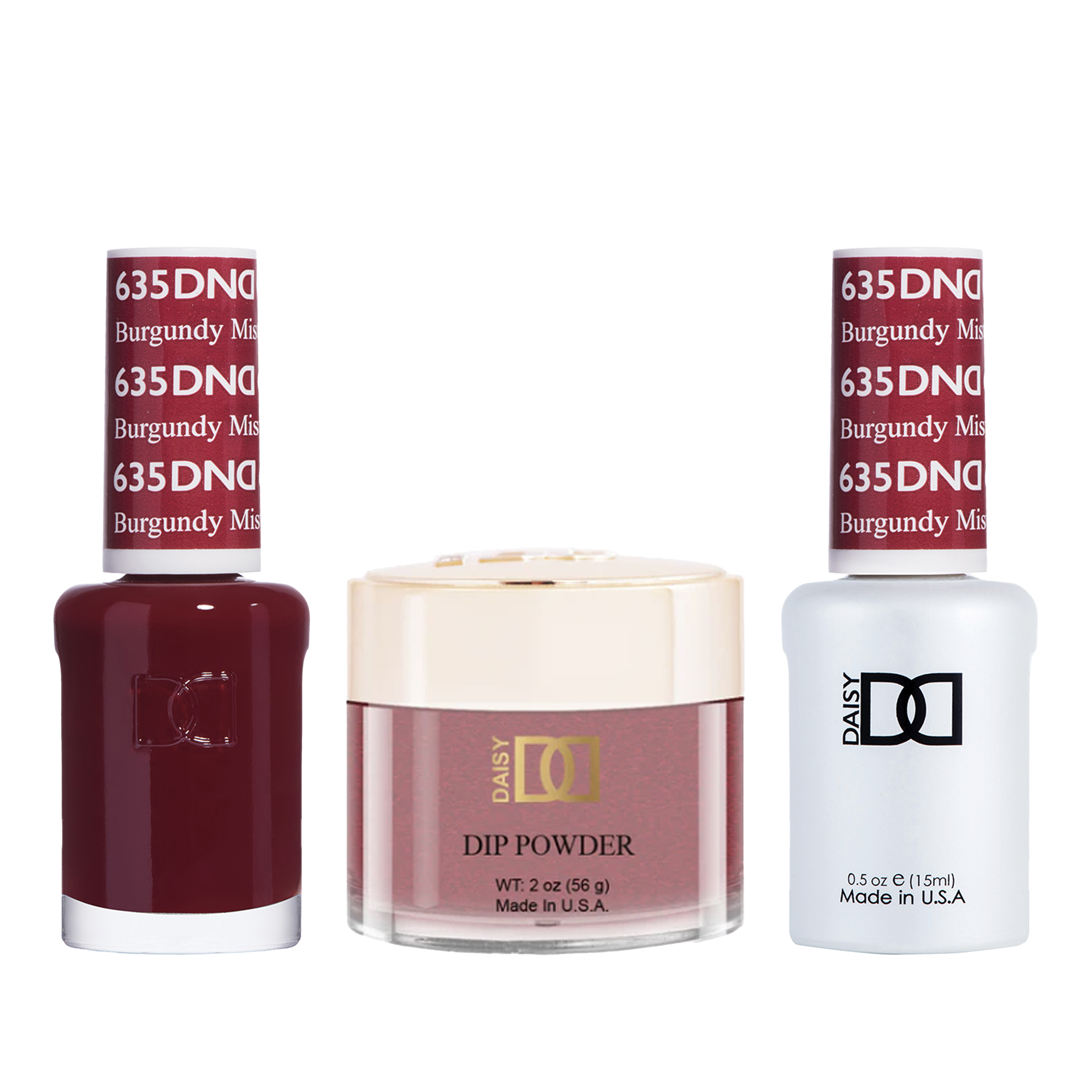 Dnd trio - 635 burgundy mist - gel polish