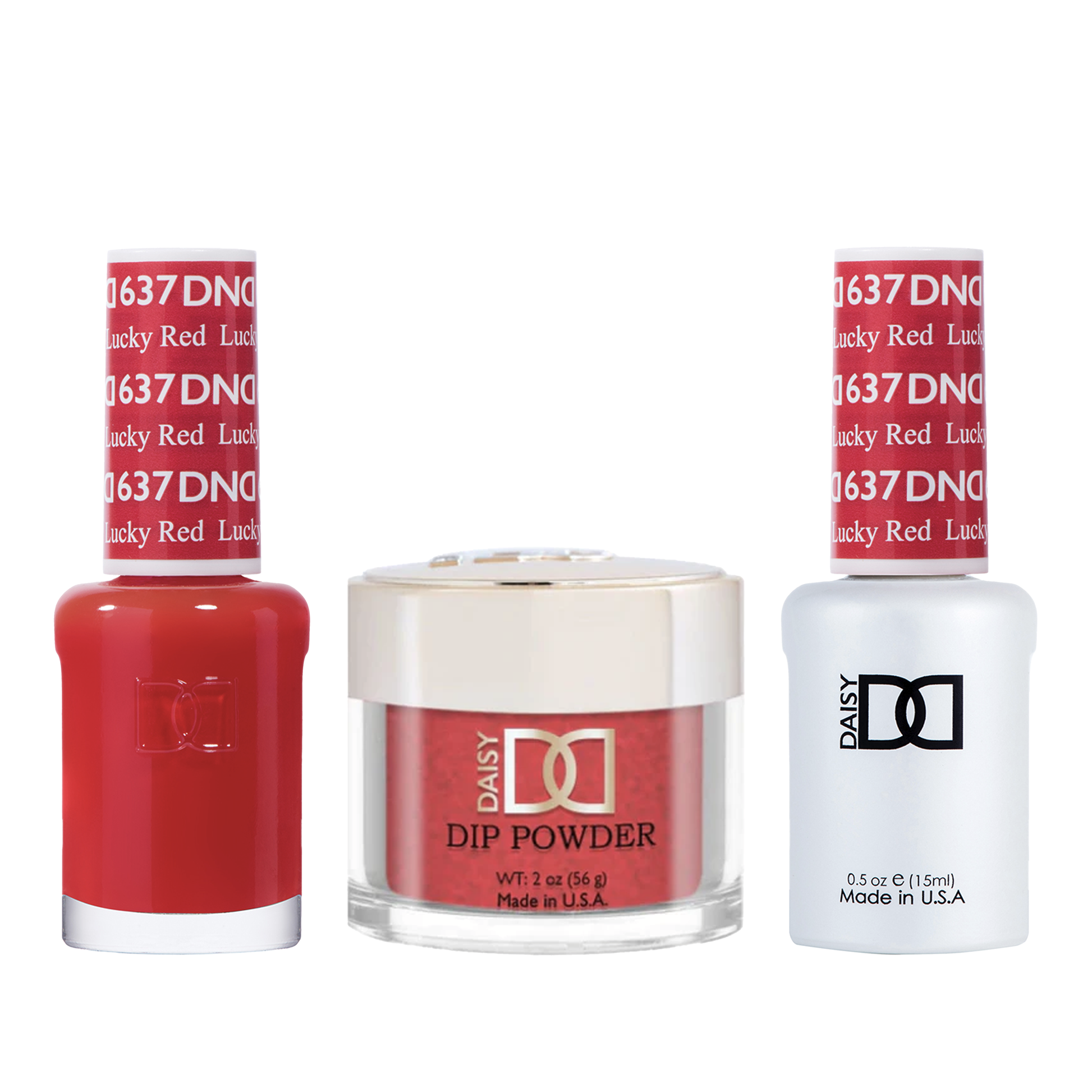 Dnd trio - 637 lucky red - gel polish