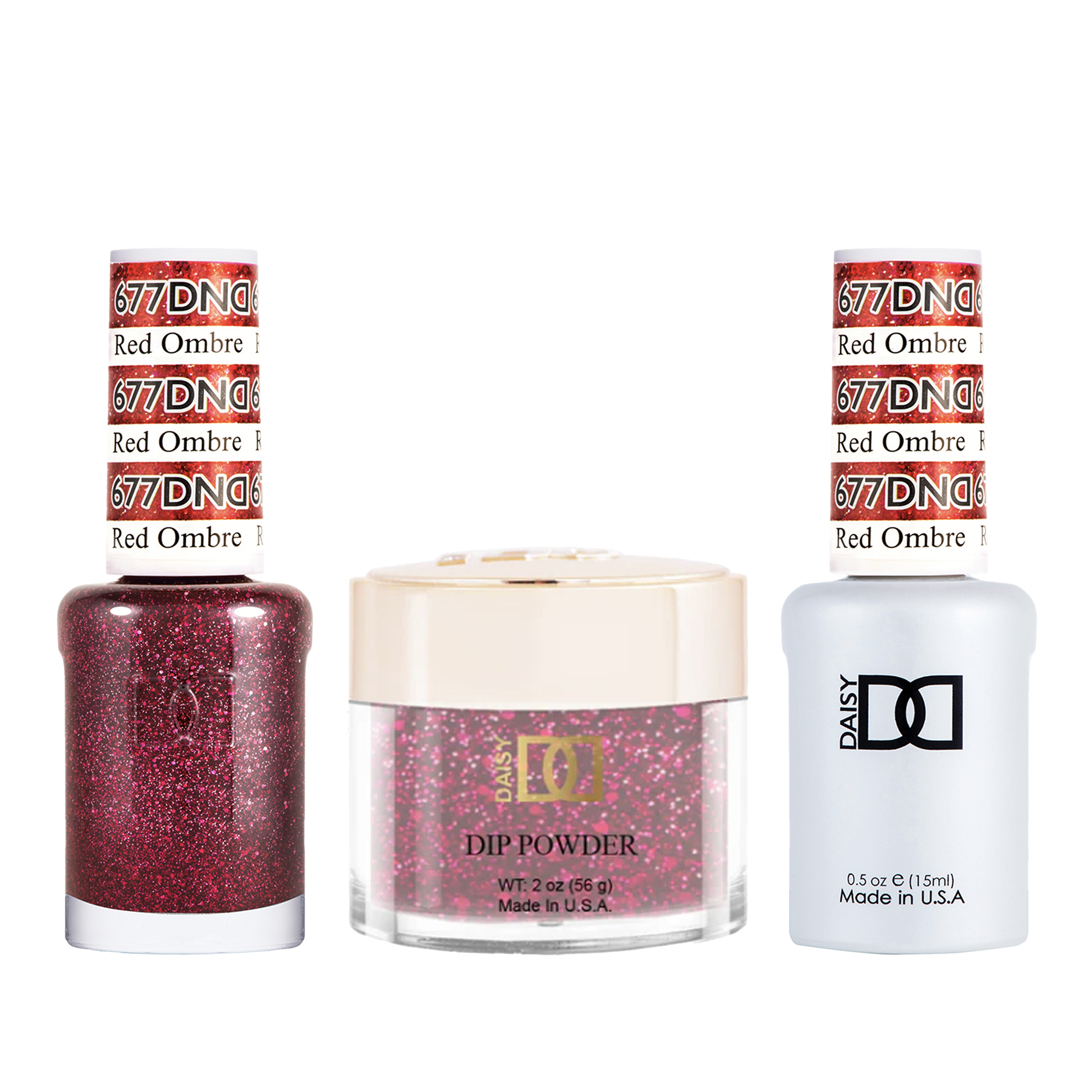 Dnd trio - 677 red ombre - gel polish
