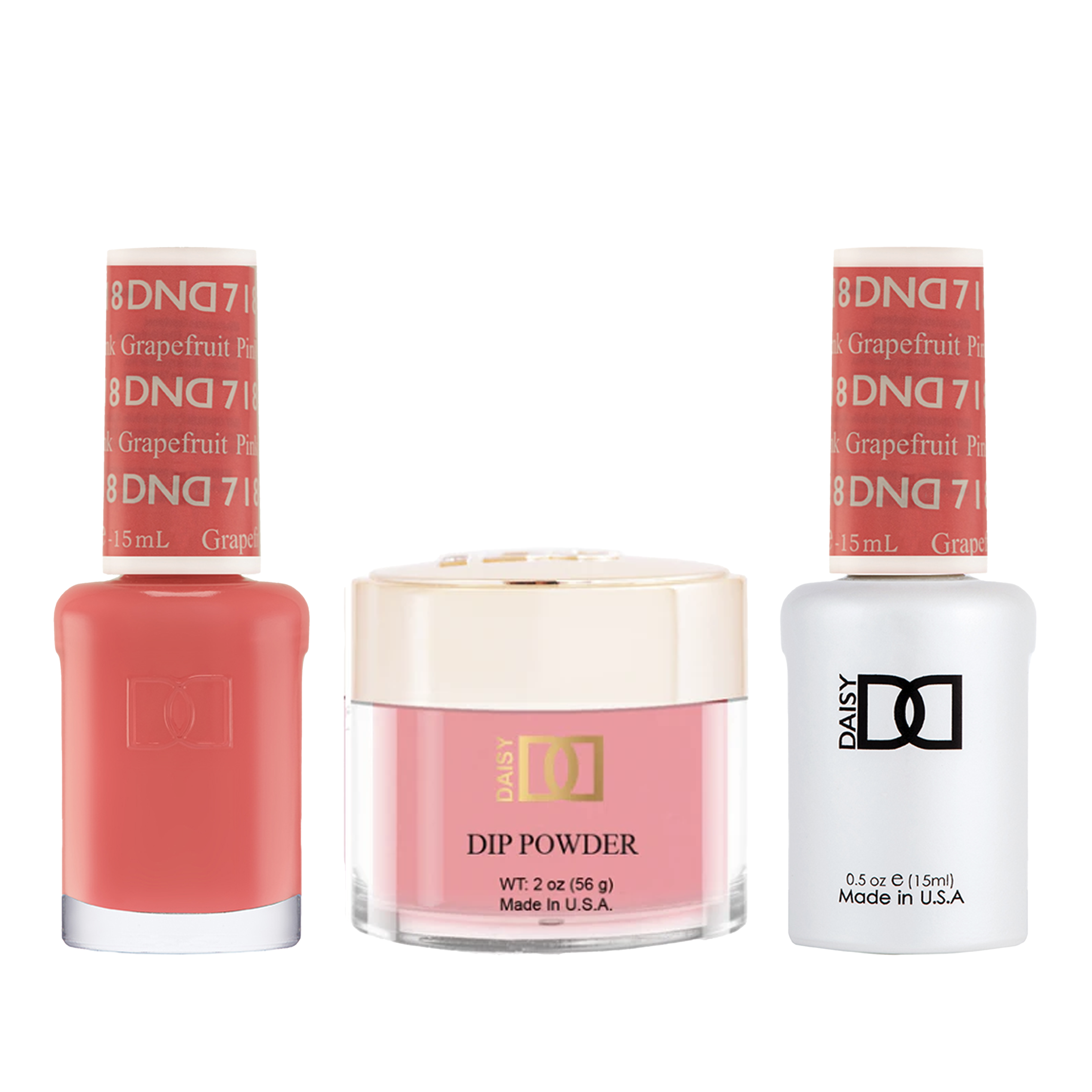 Dnd trio - 718 pink grapefruit - gel polish