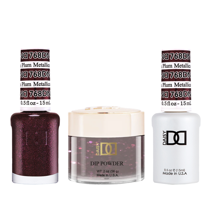 Dnd trio - 768 metallica plum - gel polish