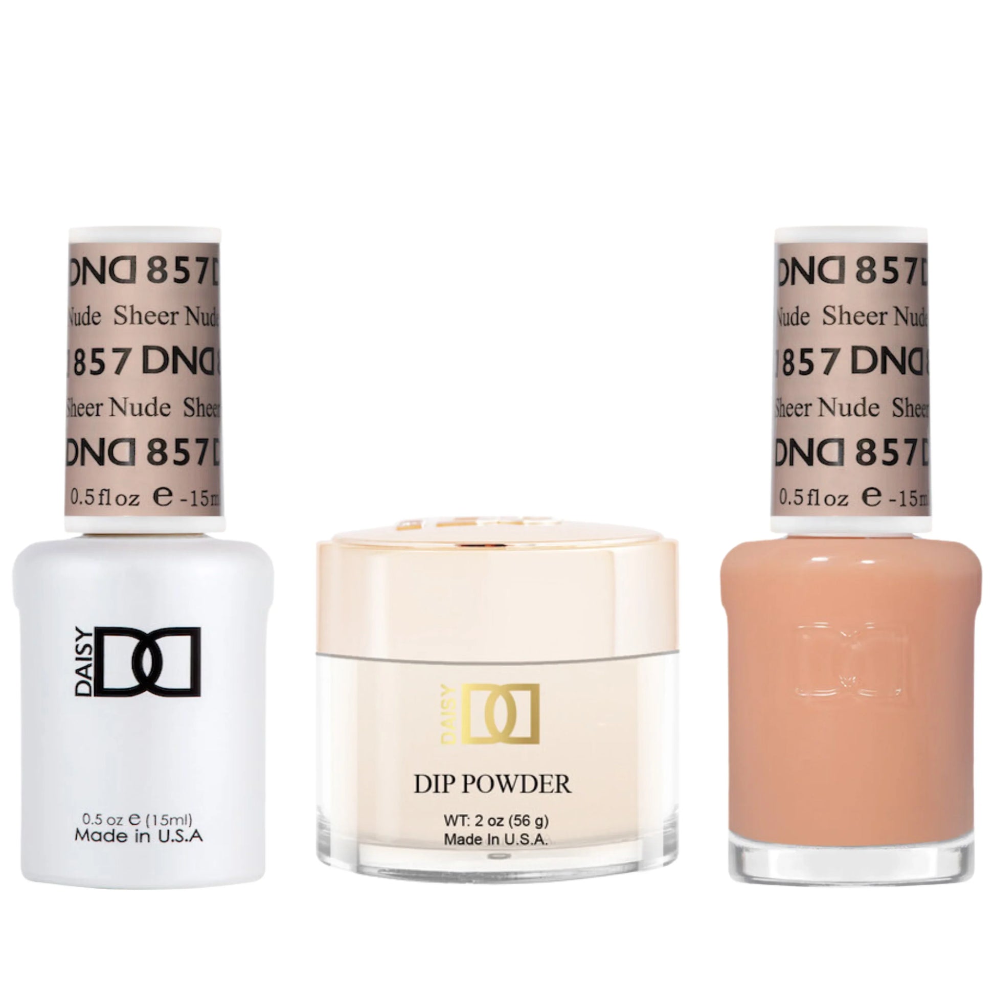Dnd trio - 857 sheer nude - nail trio