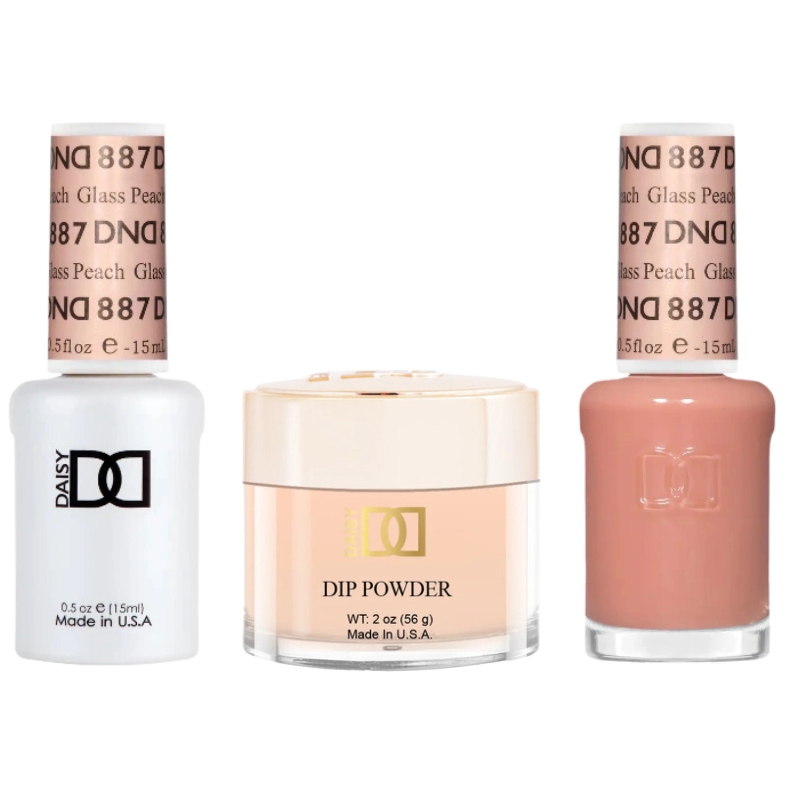 Dnd trio - 887 glass peach - nail trio