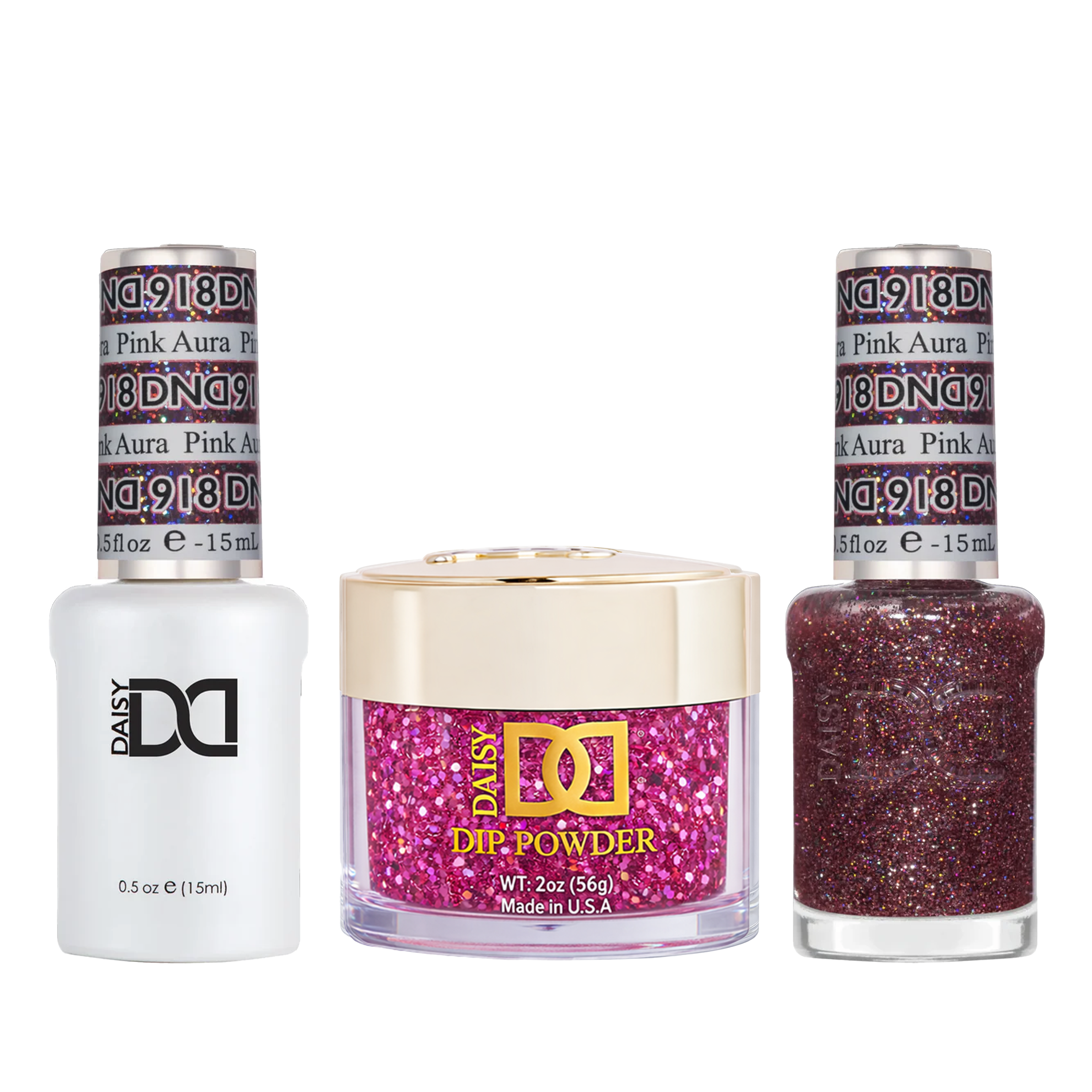 Dnd trio - 918 pink aura - nail trio