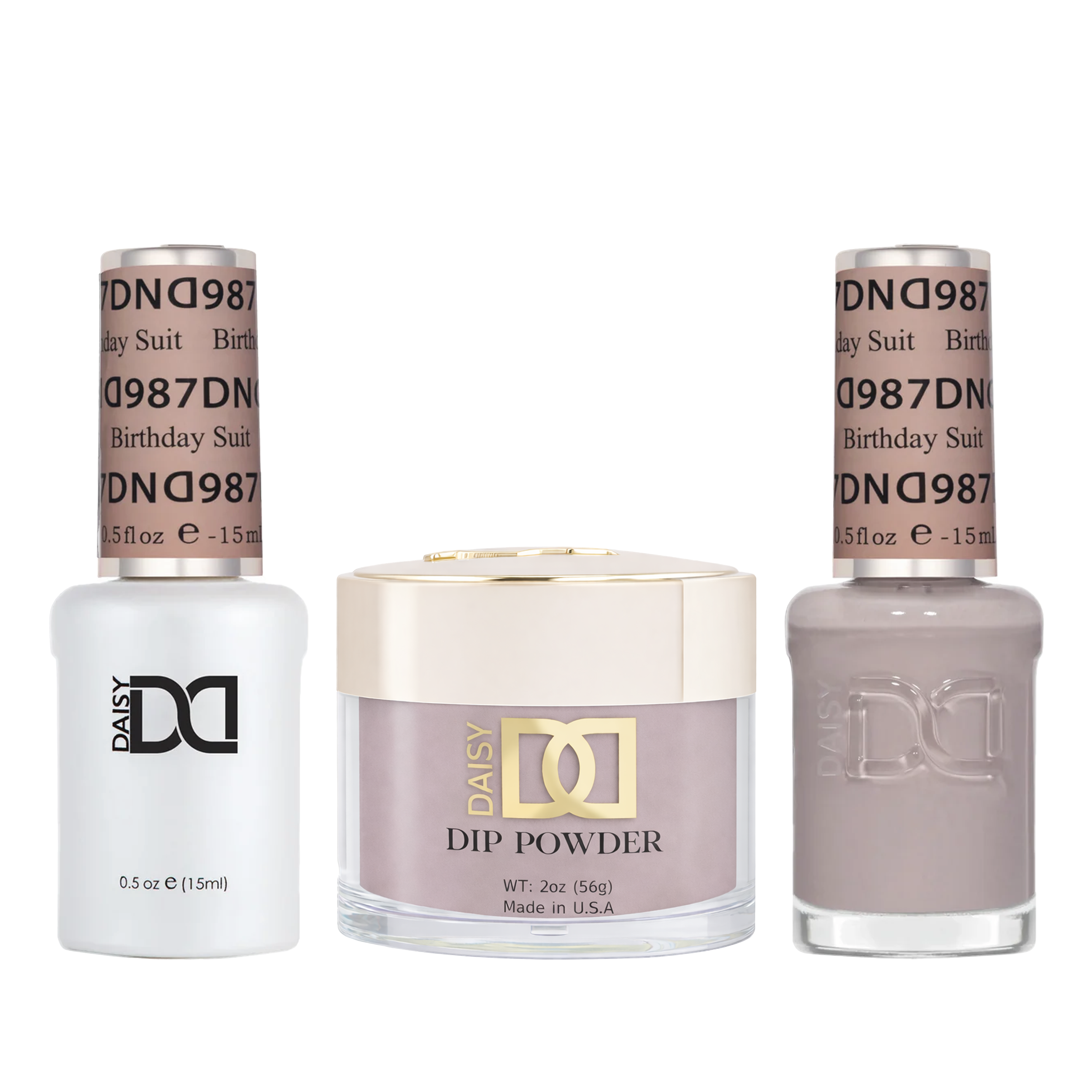 Dnd trio - 987 birthday suit - nail trio