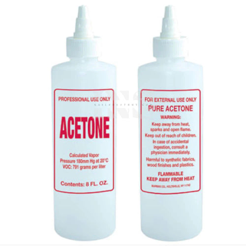 Empty Plastic Bottle Acetone - 8 oz